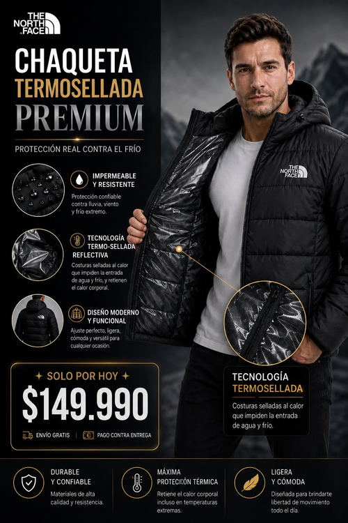 CHAQUETA NORTHFACE PREMIUM TERMOSELLADA