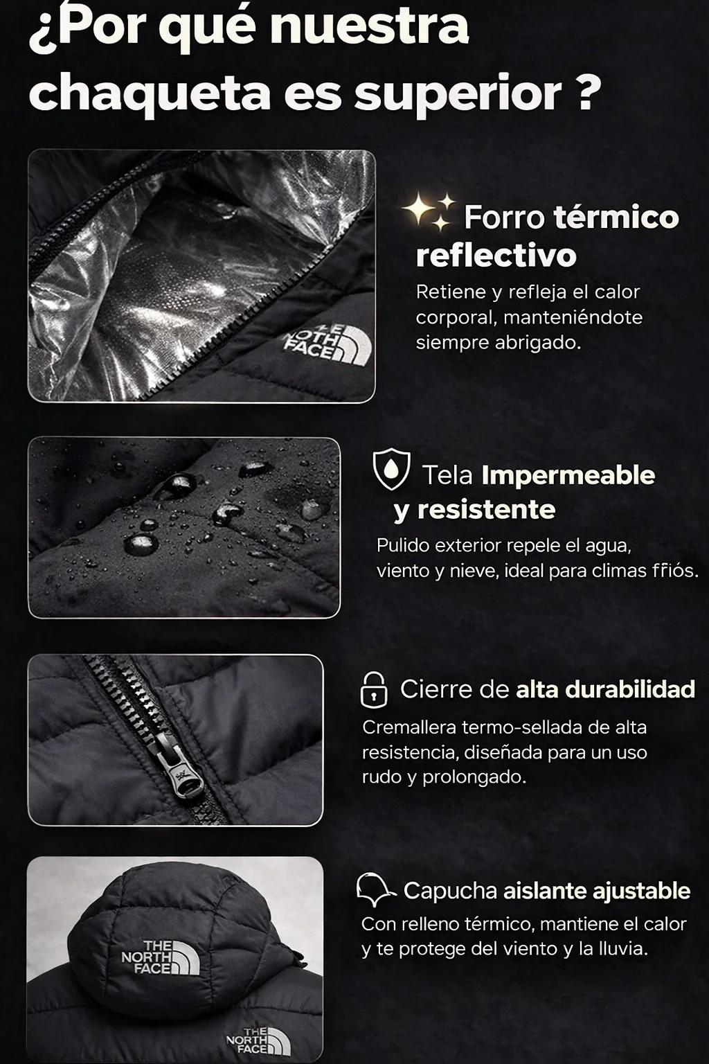 CHAQUETA NORTHFACE PREMIUM TERMOSELLADA