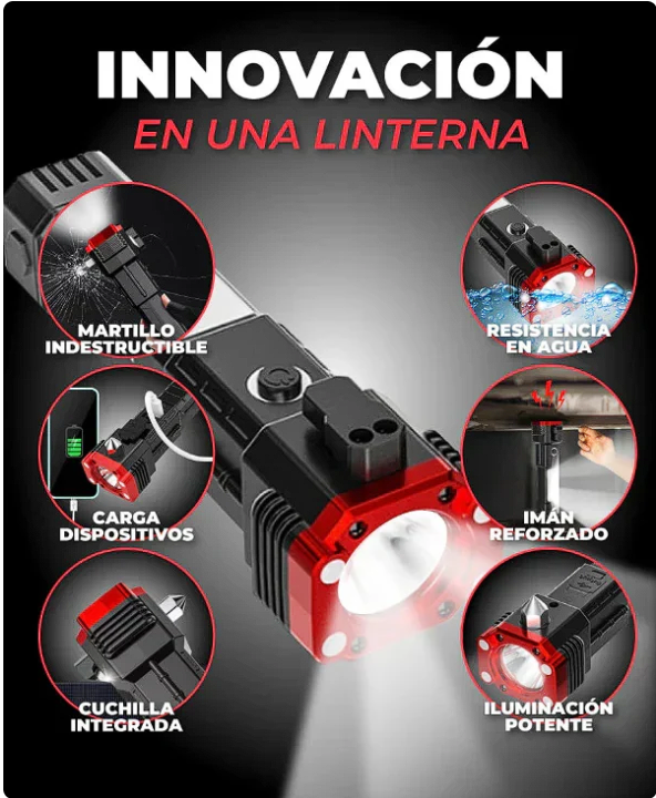 *PAGA 1 y LLÉVATE 2* Linterna Indestructible Súper Potente 6 en 1 PowerLUMEN™